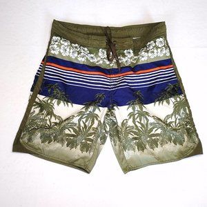 New Roundtree & Yorke Swimming Shorts Size Large quick dry Tropical